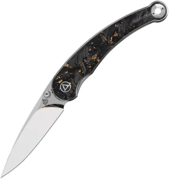 QSP Knife Dolphin Linerlock Gold CF QS161A