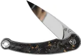 QSP Knife Dolphin Linerlock Gold CF QS161A