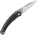 QSP Knife Dolphin Linerlock Gold CF QS161A