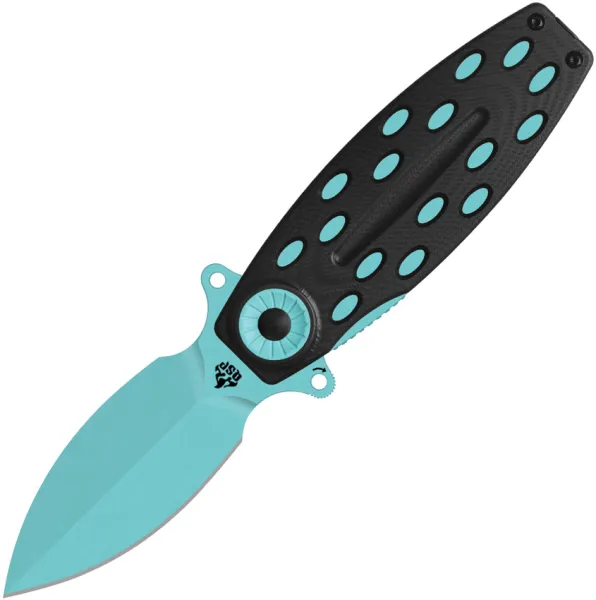 QSP Knife Beetle. Blue. Black G10. QS162E