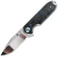 QSP Knife Nebula Linerlock Blue CF - QS168C