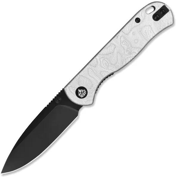QSP Knife Ferret Linerlock Blk Alum Foil QS170D2