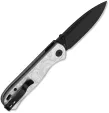 QSP Knife Ferret Linerlock Blk Alum Foil QS170D2