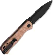 QSP Knife Ferret Linerlock Blk Cop Foil QS170E2