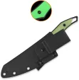 QSP Knife T-Cook Fixed Blade Blk Glow QS172B2