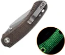 QSP Knife Coyote Button Linerlock Glow QS174A1