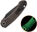 QSP Knife Coyote Button Linerlock Glow QS174A2