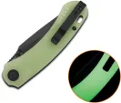 QSP Knife Coyote Button Linerlock Glow QS174B2