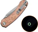 QSP Knife Coyote Button Linerlock Cppr QS174C1