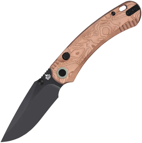 QSP Knife Coyote Button Linerlock Cppr QS174C2