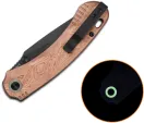 QSP Knife Coyote Button Linerlock Cppr QS174C2