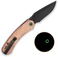 QSP Knife Coyote Button Linerlock Cppr QS174C2