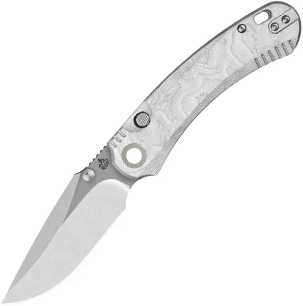 QSP Knife Coyote Button Linerlock Alum QS174D1