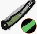 QSP Knife Peregrine Linerlock Blk Glow QS177A1