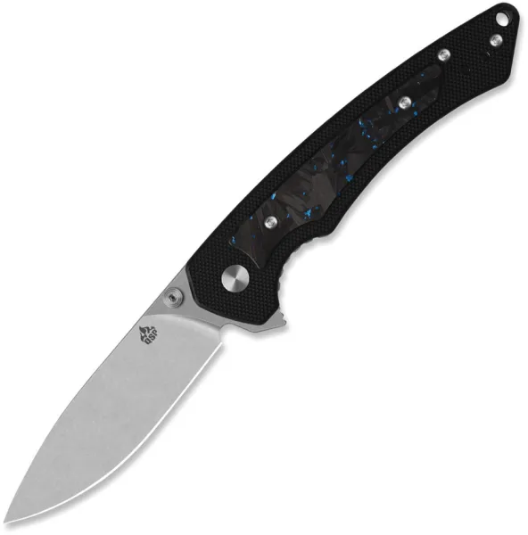QSP Knife Peregrine Linerlock Blue CF QS177C1