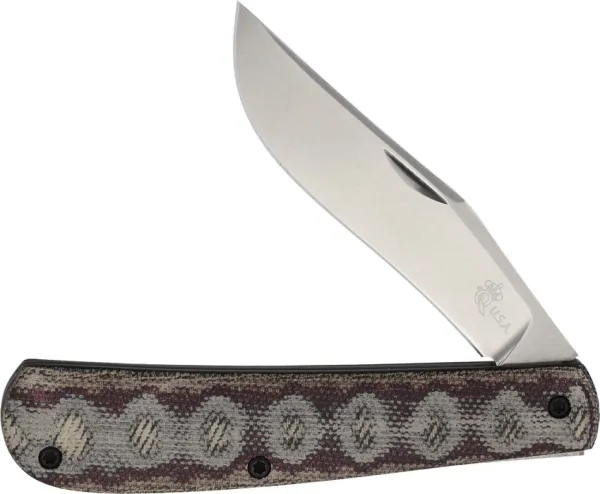 Queen Trapper Python Canvas Micarta QSJMPM