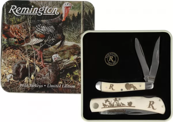 Remington Turkey Tin Collector Gift Set knives R15687
