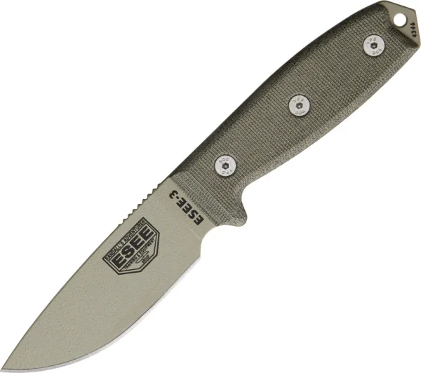 ESEE Model 3 Desert Tan Blade knives RC3PDT