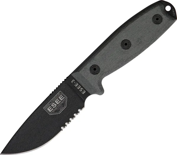 ESEE Model 3 Part Serrated knives RC3SM