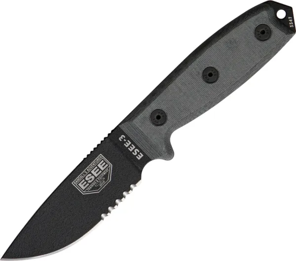 ESEE Model 3 Part Serrated knives RC3SMB