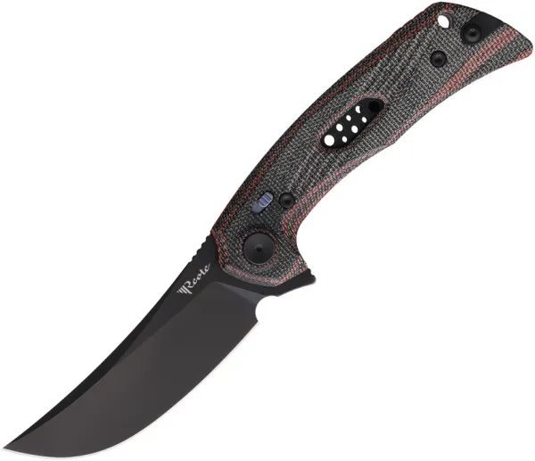 Reate Knives PL7 Red Black Micarta Black PV REA195