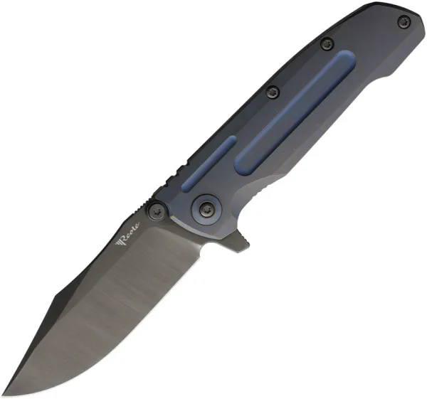 Reate Knives 9DV2 Framelock Ti Brz-Blue REA225
