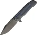 Reate Knives 9DV2 Framelock Ti Brz/Blue - REA225