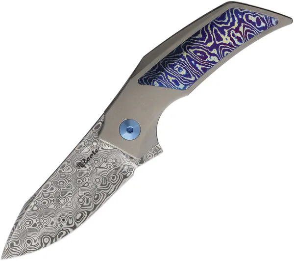 Reate Knives T2500 Framelock TI Damasteel REA259