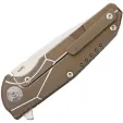 Reate Knives K4 Framelock Bronze Damascus REAK4BRSD