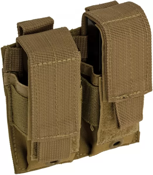 Red Rock Outdoor Gear Double Pistol Mag Pouch Coyote RED82023COY