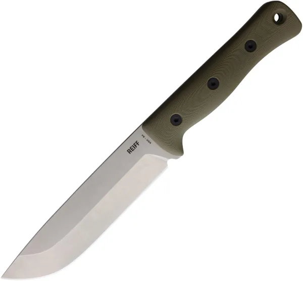 Reiff Knives F6 Leuku Survival Knife OD G10 REKF6112ODGBRLR