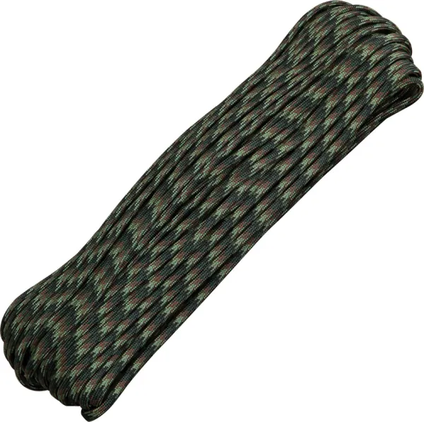 Atwood Rope MFG Parachute Cord Woodland Camo Knives RG005H