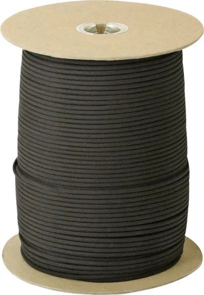 Marbles Parachute Cord Black 1000 ft knives RG101S