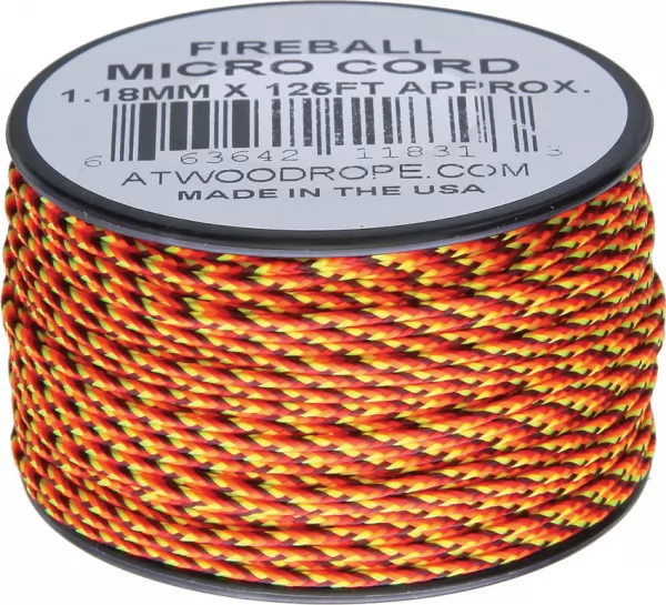 Atwood Rope MFG Micro Cord 125ft Fireball RG1262