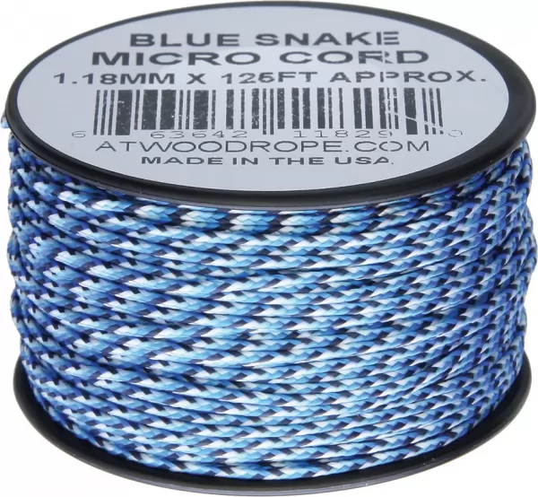 Atwood Rope MFG Micro Cord 125ft Blue Snake RG1263