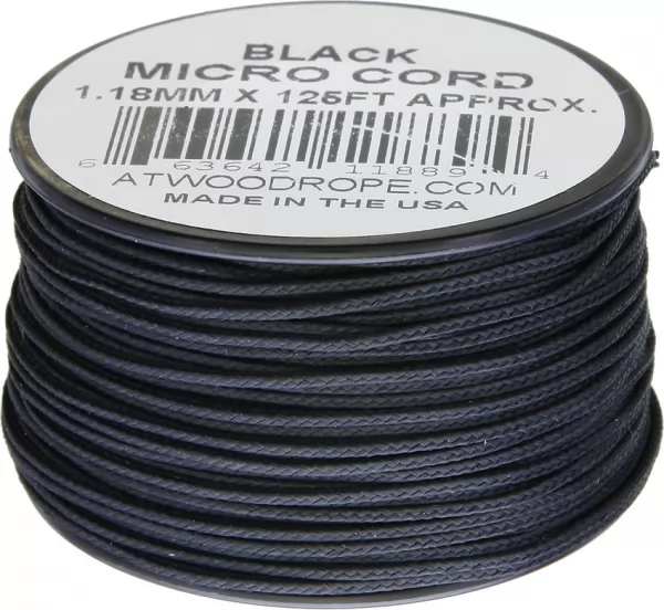 Atwood Rope MFG Micro Cord 125ft Black RG1267