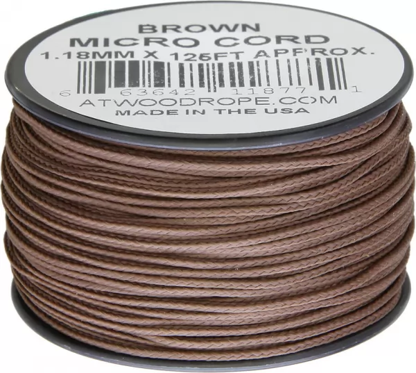 Atwood Rope MFG Micro Cord 125ft Brown RG1273