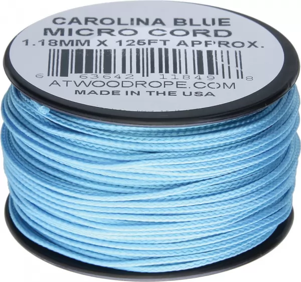 Atwood Rope MFG Micro Cord 125ft Carolina Blue RG1287