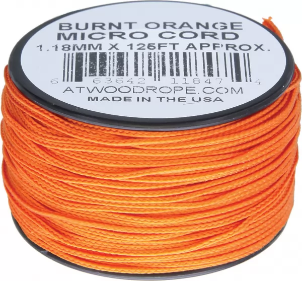 Atwood Rope MFG Micro Cord 125ft Burnt Orange RG1288