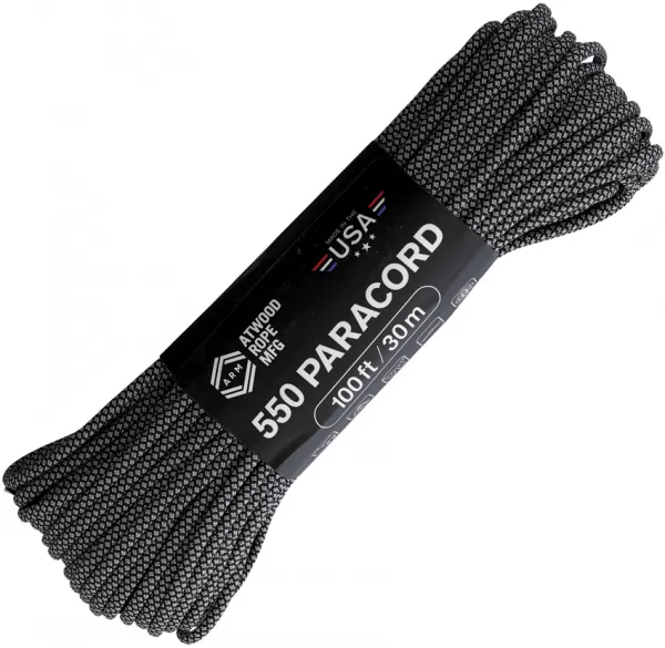 Atwood Rope MFG Parachute Cord Diamond Blk-Gry RG1311H