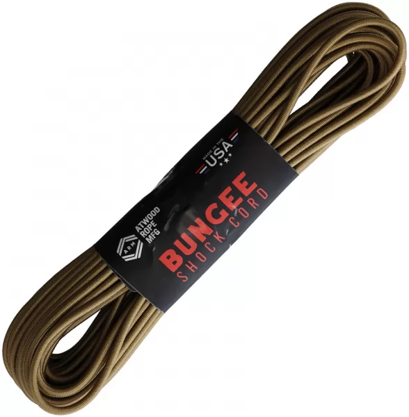 Atwood Rope MFG Bungee Shock Cord 50ft Tan RG1321H