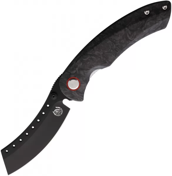 Red Horse Knife Works Hell Razor Linerlock Blk CF RH09