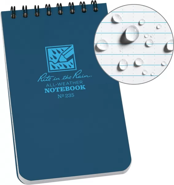 Rite in the Rain Top Spiral Notebook 3x5 RITR235L