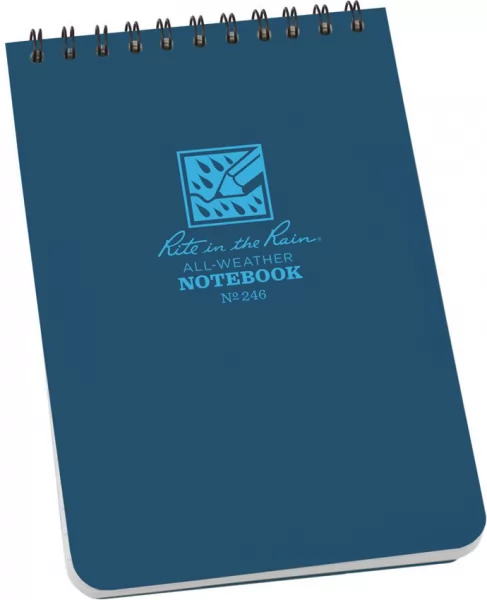 Rite in the Rain Top-Spiral Notebook 4x6 Blue RITR246