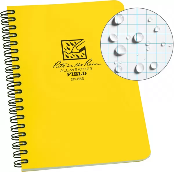 Rite in the Rain Side Spiral Notebook Yellow RITR353