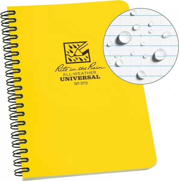 Rite in the Rain Side Spiral Notebook Yellow RITR373