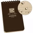 Rite in the Rain Top Spiral Notebook 3x5 Brown RITR435