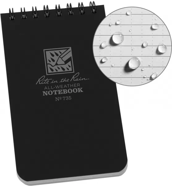 Rite in the Rain Top Spiral Notebook 3x5 RITR735L