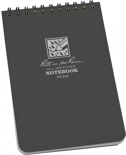 Rite in the Rain Top-Spiral Notebook 4x6 Gray RITR846
