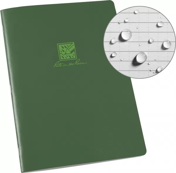 Rite in the Rain Large Stapled Notebook Green RITR971LG